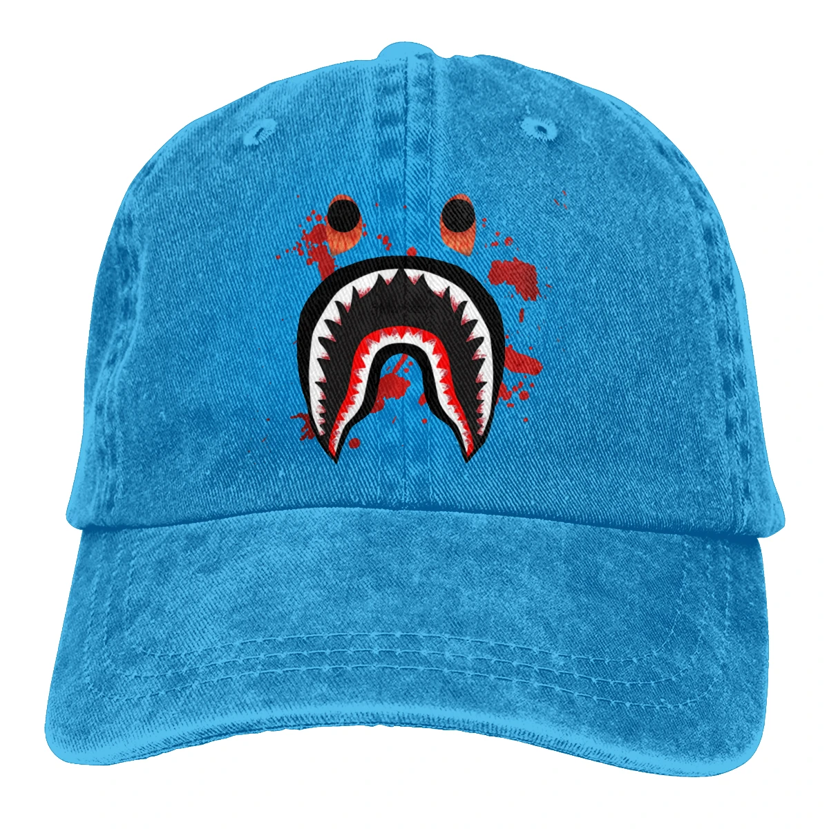 

Bape Shark Hat Cotton denim baseball Cap Outdoor Sport Adjustable Good Gift Hat