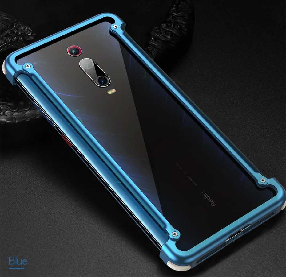 Металлический чехол с подушкой безопасности для Redmi Note 7 Redmi K20, персональный металлический бампер, чехол для Redmi Note 7 Pro K20 Pro, чехол для телефона