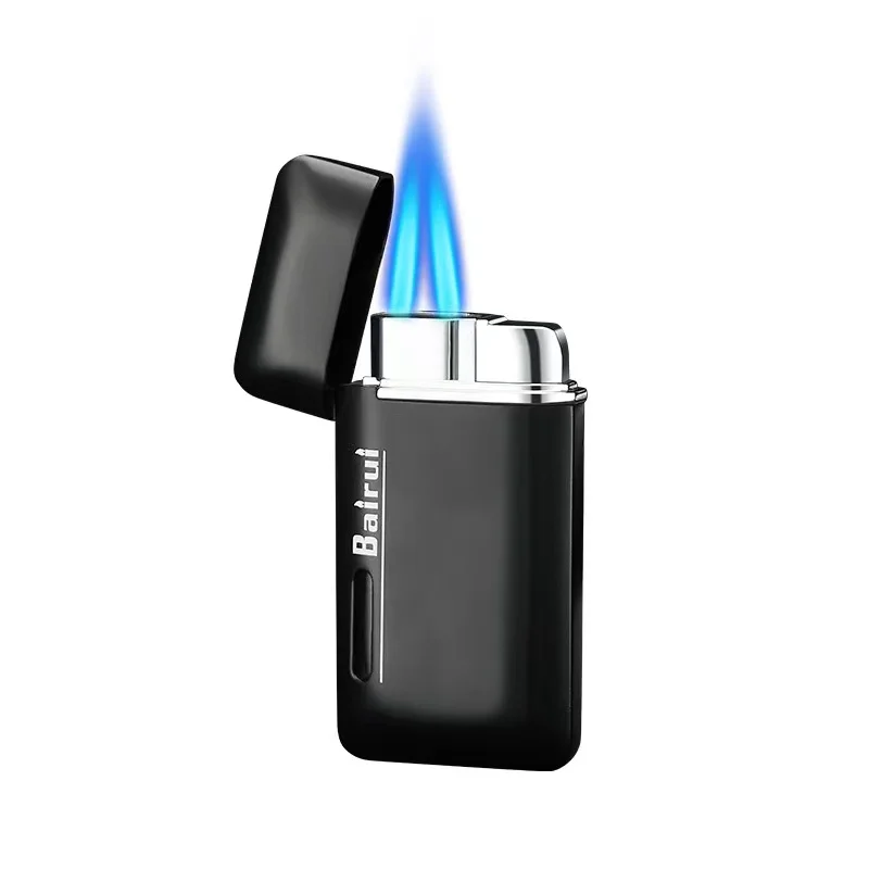 

Jet Butane Lighter Double Torch Metal Visible Capacity Strong Windproof Cigarette Cigar Accessories