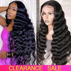 Парик с глубокой волной, 13x4, парик на сетке спереди, парик с застежкой 4X4, бразильские парики на свободной волне, 180 парики на сетке спереди, прозрачные парики из человеческих волос