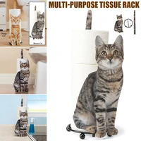 cute paper holder cat shape bathroom toilet paper storage rack gift for cat lovers funny toilet paper storage in the kitchen