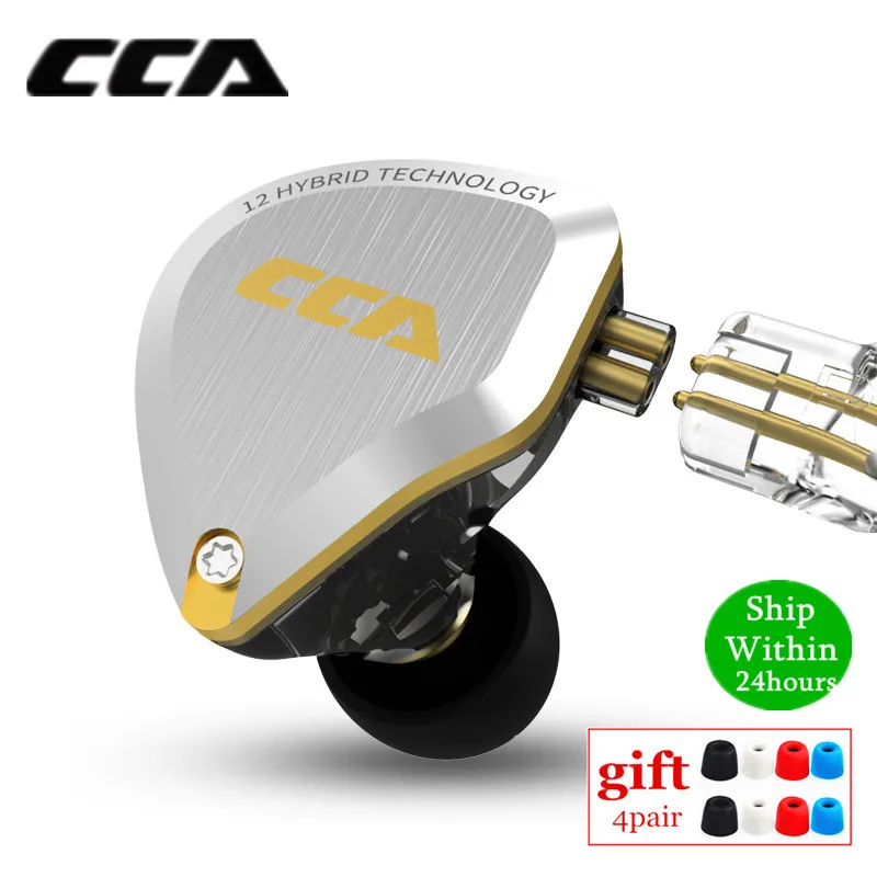 Гибридная металлическая гарнитура CCA C12 5BA + 1DD Hi Fi басовые наушники вкладыши с