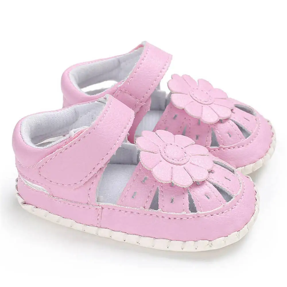 Босоножки для маленьких девочек летние милые От 0 до 2 лет принцессы с цветочным
