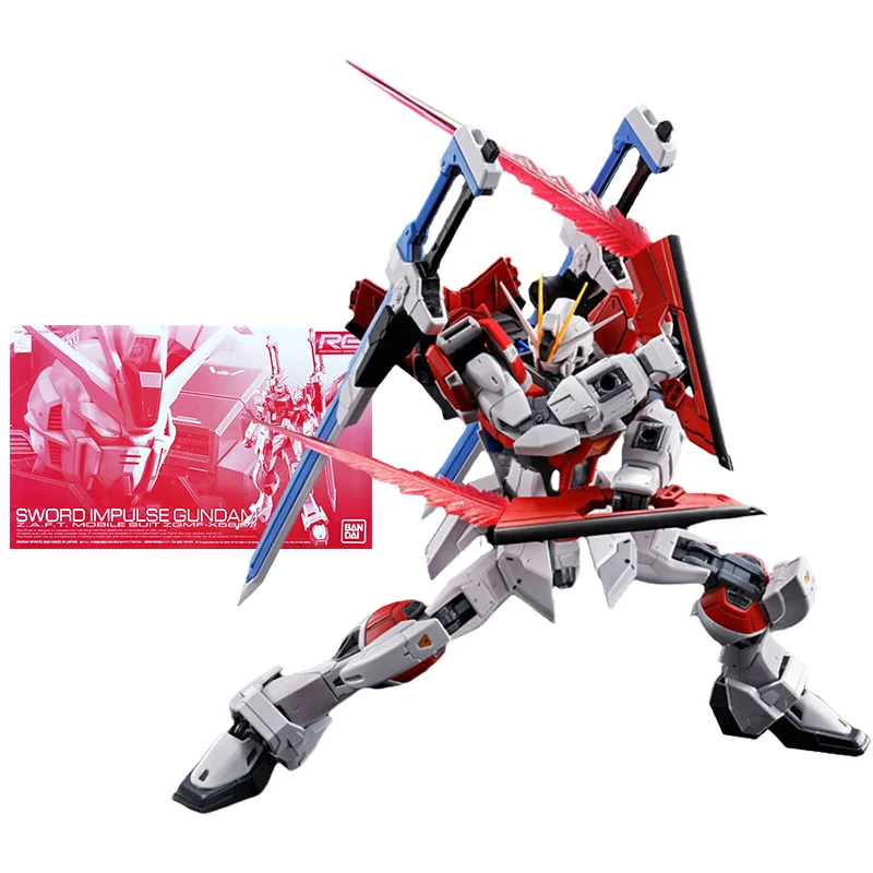 

Bandai Gundam Model Kit Anime Figure RG 1/144 ZGMF-X56S Sword Impulse Genuine Gunpla Model Anime Action Figure Toys for Children