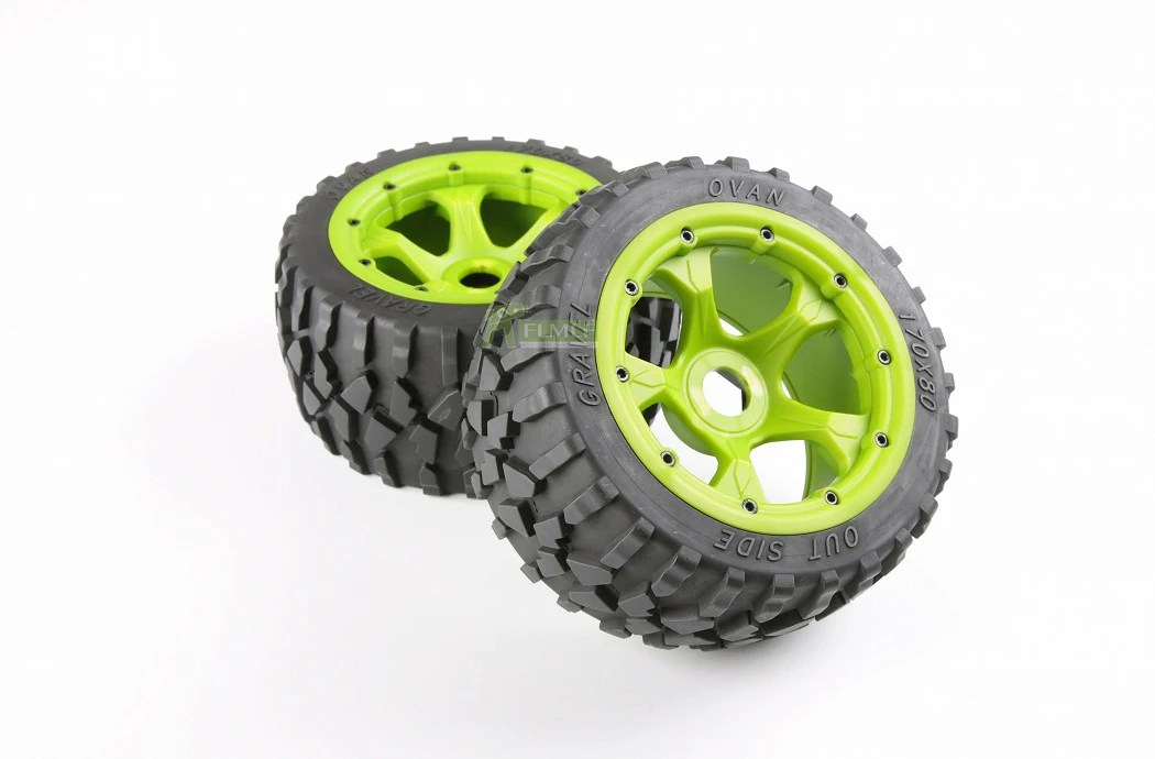 Передний и задний гравийный комплект шин с высокопрочной нейлоновой ступицей