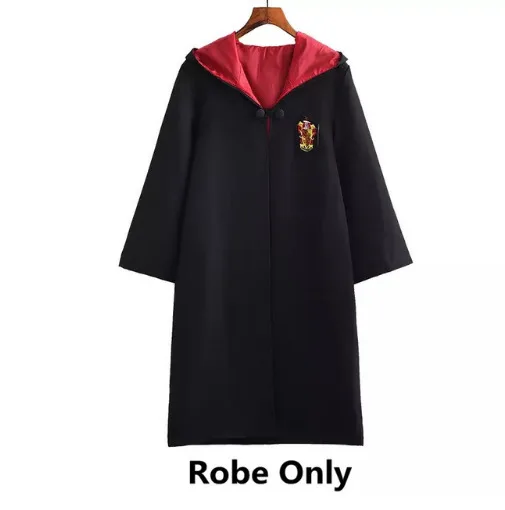 Ravenclaw косплей на Гриффиндор Hufflepuff костюм Слизерин Поттер халат плащ с галстуком шарф Поттер Костюм - Цвет: Gryffindor