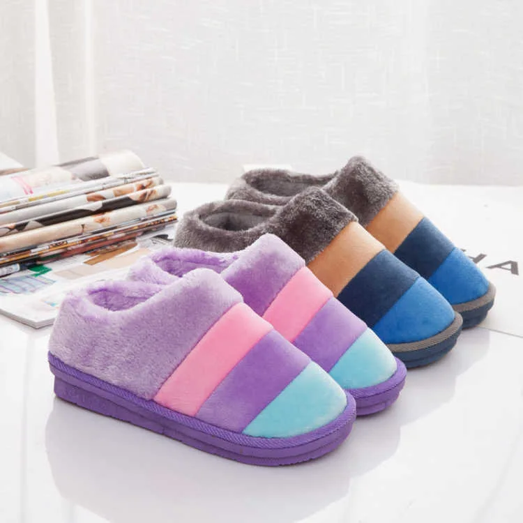 

Warm shoes cotton slippers with heel cotton slippers for men and women household shoes men's wool slippers winter