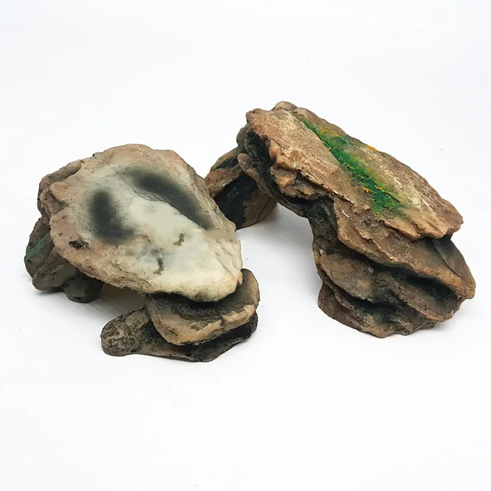 Черепаха остров рептилий док подъемная платформа аквариум имитация камней|Декор