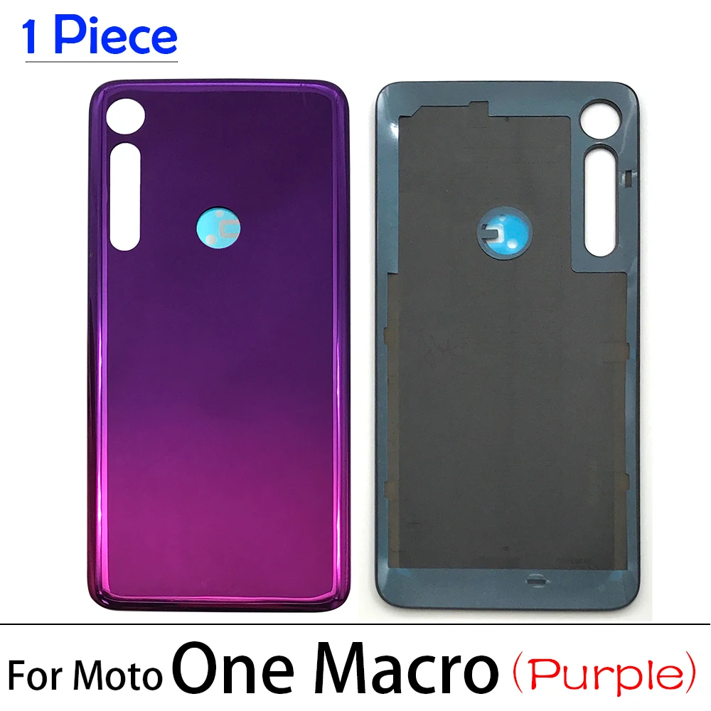 1PCS Rear Battery Cover For Moto One Vision Fusion Zoom Hyper Macro Back Glass Shell Door Housing Case Replacement Brand New | Мобильные