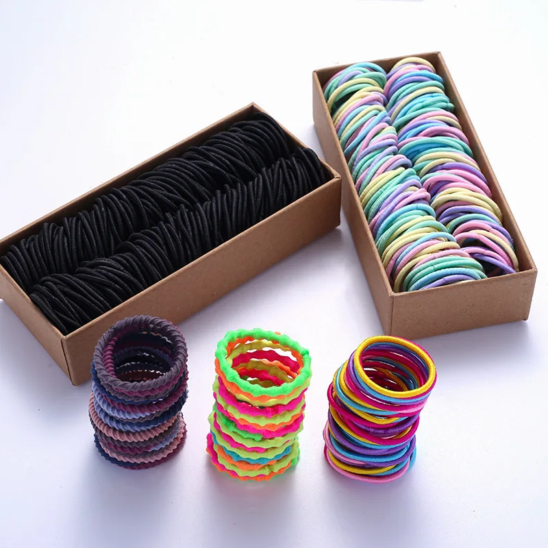 

Baby Girl Small Hair Tie Kids Children Headbands Colorful Elastic Hair Bands Nylon Scrunchie Hair Rope 200pcs Hair Accessories