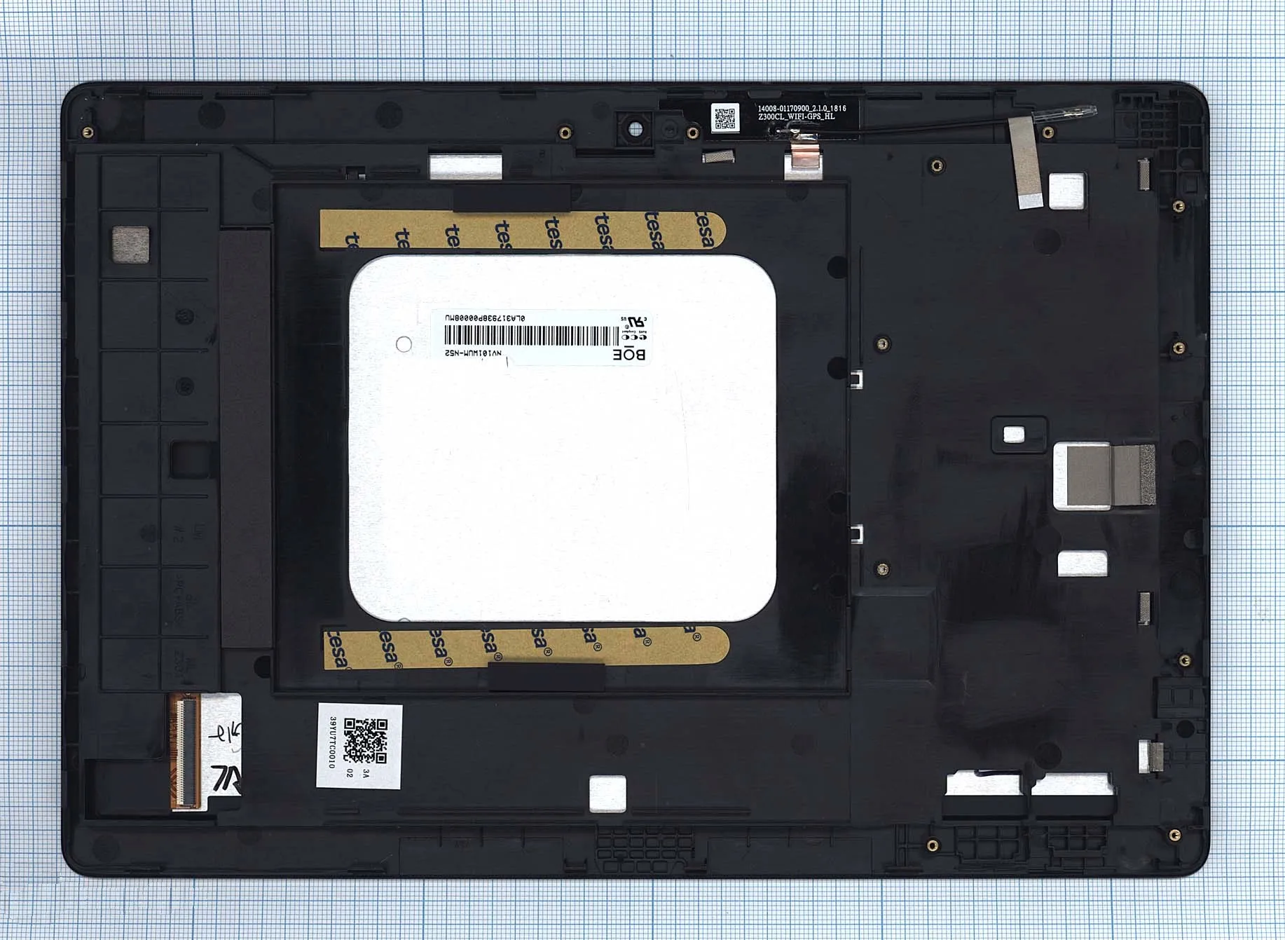 Дисплей (матрица + тачскрин) для Asus ZenPad 10 Z301MFL черный с рамкой