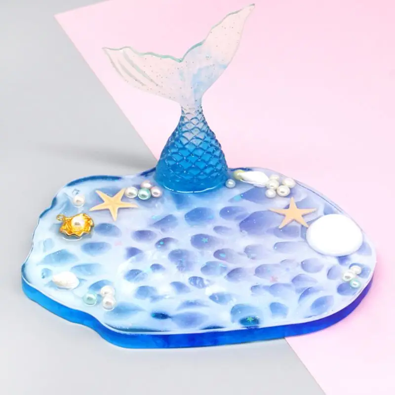 

4PCS Crystal Epoxy Resin Mold Coaster Cup Mat Casting Silicone Mould DIY Crafts Table Decoration Jewelry Making Tool