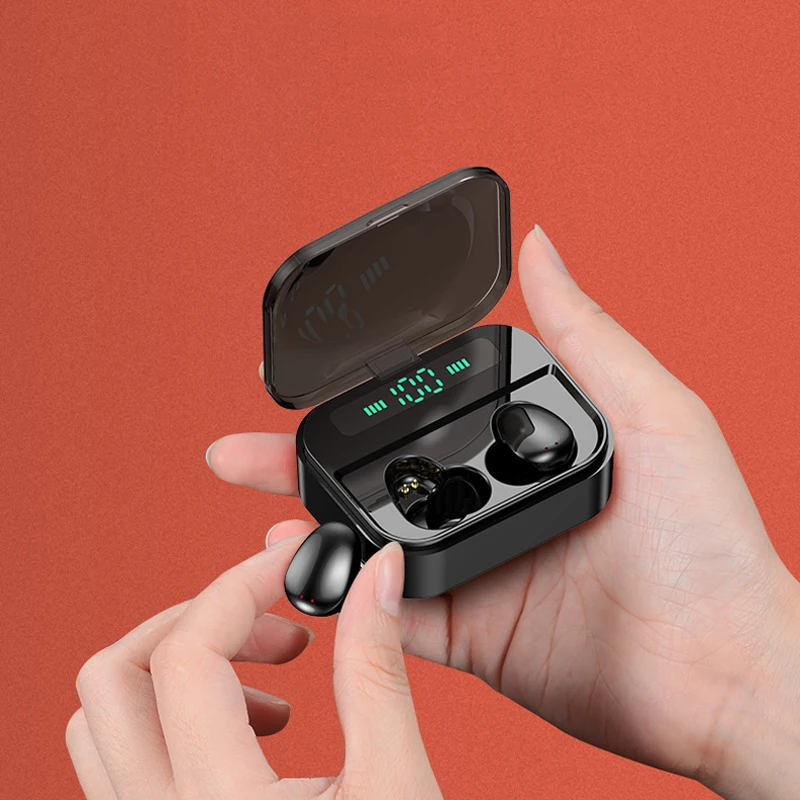 Bluetooth наушники стерео спортивные настоящие беспроводные гарнитура сенсорный TWS