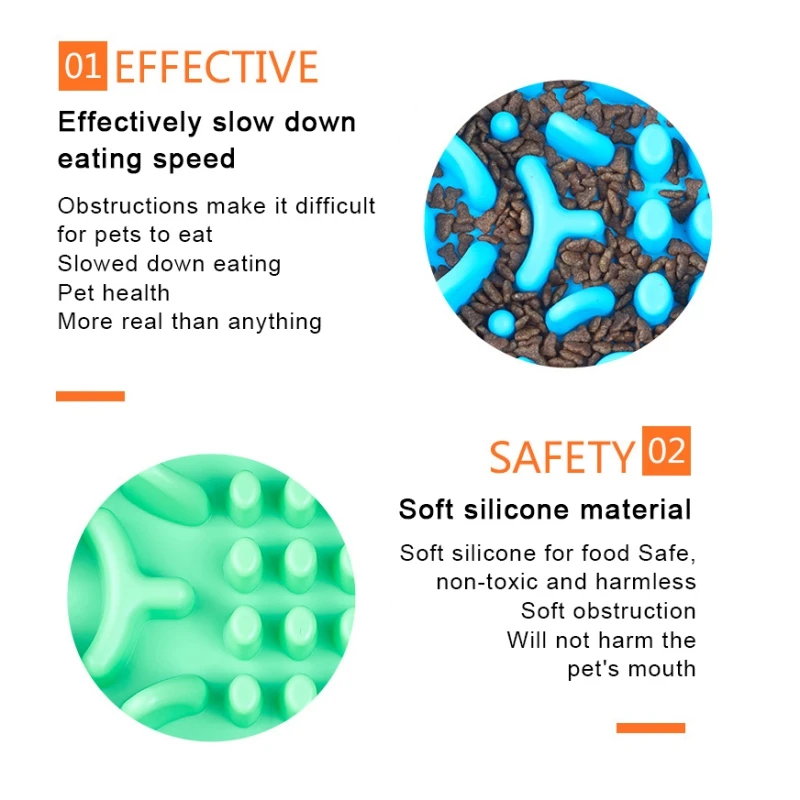 

Pet Dog Food Bowl Anti-choking Bone Silicone Material Durable Puppy Feeding Bowl Practical Pet Dog Feeders Supplies