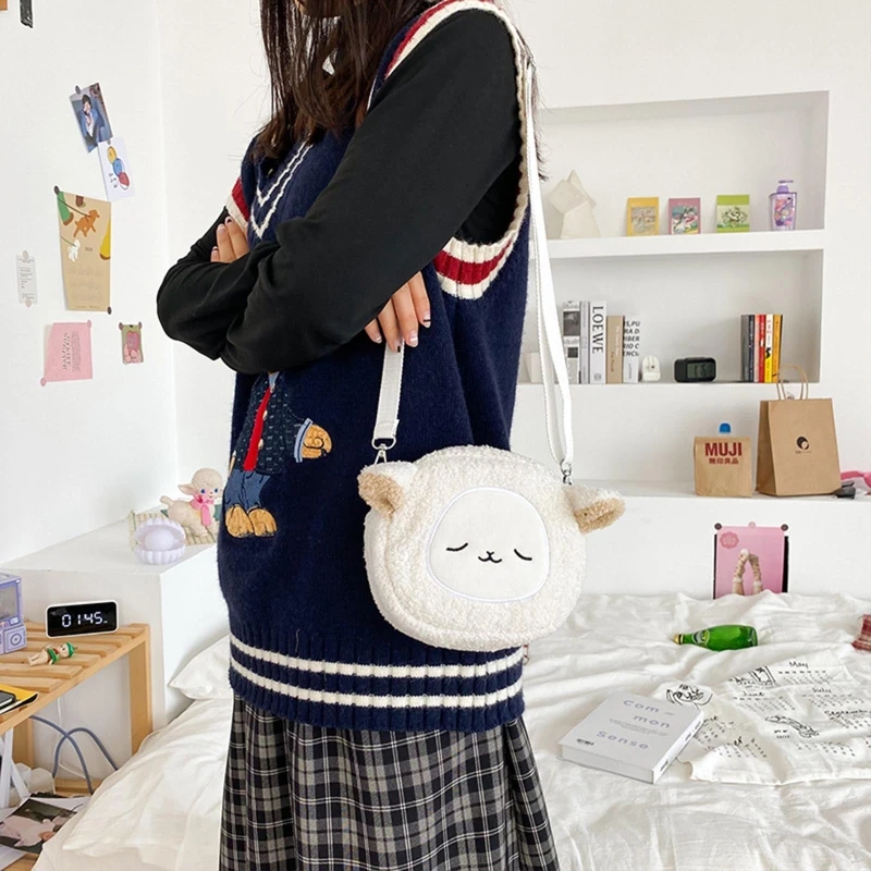 

Women Girls Plush Shoulder Crossbody Bag Lady Phone Pouch Satchel Purse