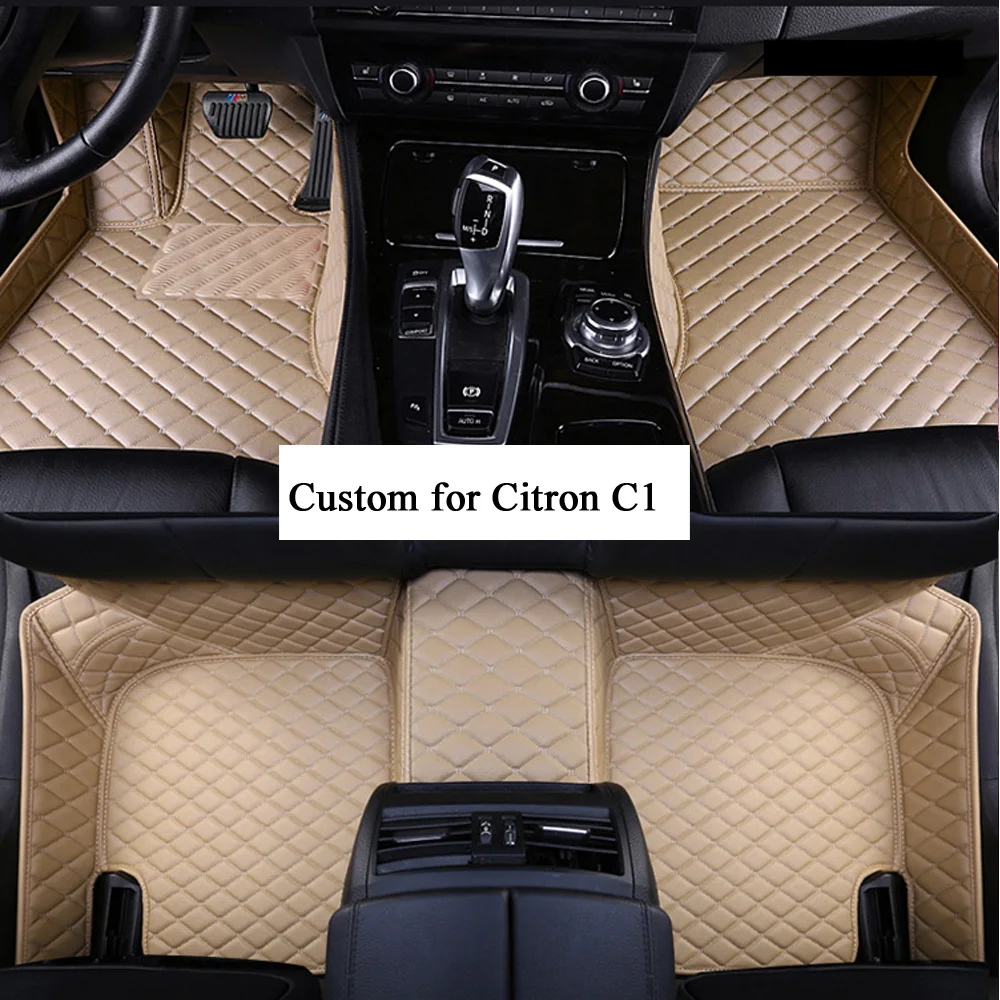 

Car Floor Mats for Women and Men Artificial Leather Mat for Citron C1 X9