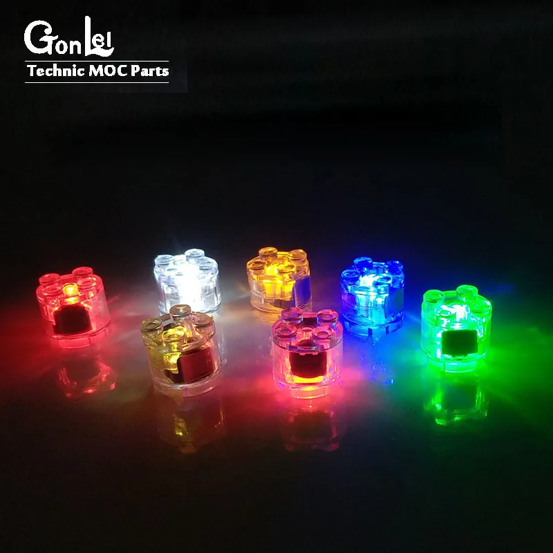 10 шт./лот замок LED кирпичи полицейские автомобили света совместимы с lepinlys город