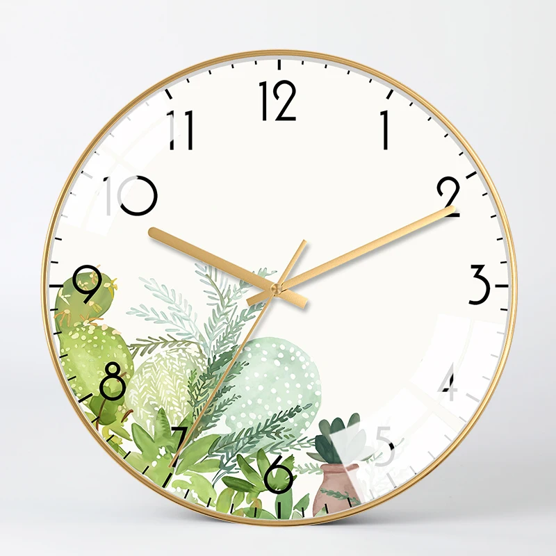 Желтые настенные часы в скандинавском стиле современный минималистичный дизайн