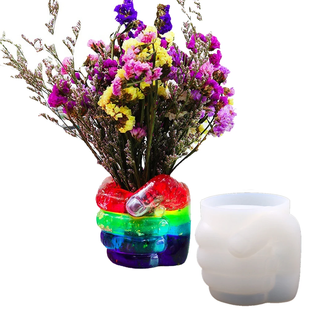 

Силиконовый горшок для цемента, ручной цветочный горшок, форма для бетона из смолы, ваза креативные держатели для ручки, горшок для суккулен...