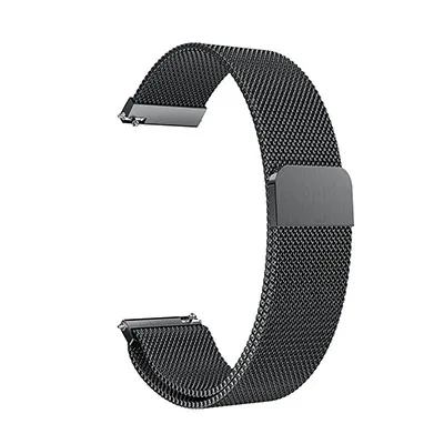 black metal milan 22mm Strap For Huami Amazfit GTR 47MM Smart Watch Steel Metal Milan Waterproof Strap For Huami Amazfit GTR For Amazfit Stratos - Цвет: black metal milan