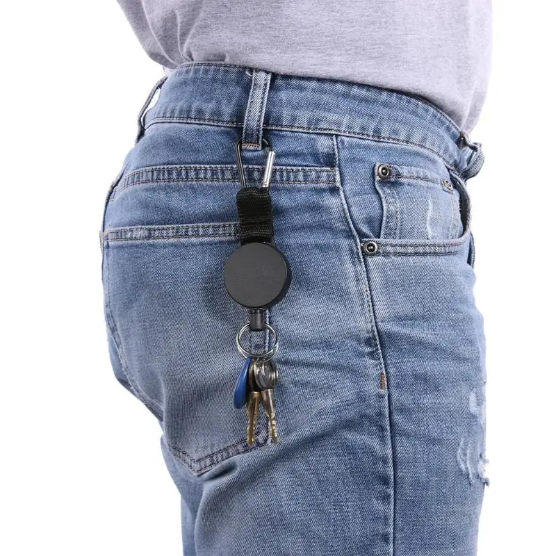 Безопасность анти потеря веревка грабитель Quickdraw выдвижной брелки автоматически