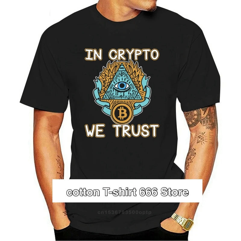 

2020 летняя модная футболка с коротким рукавом в криптовалютах, мы доверяем биткоину | Футболка для криптовалюты