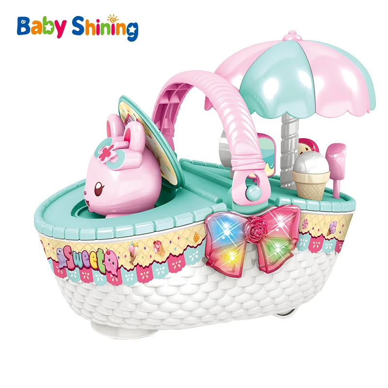 Детские Сияющие игрушки для ролевых игр мороженого продажа машинок имитация