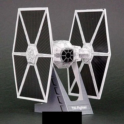 6pages Звездные войны Боевой TIE-Interceptor самолет 3D бумажная модель DIY игрушка ручной работы - Цвет: 6pages