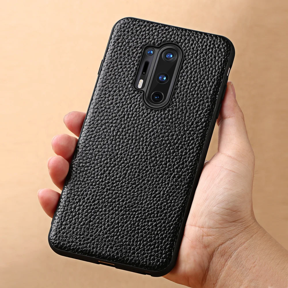 Чехол из натуральной зернистой кожи для телефона Oneplus 8 Pro 8T Nord 2 N10 N200 CE 7 6T 6 7T 5 9 9R