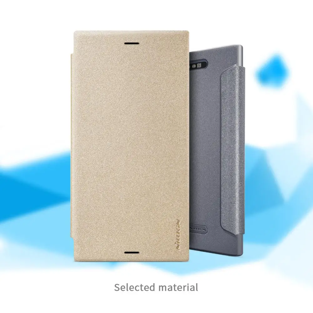 Чехол для sony Xperia XZ1, Блестящий Матовый кожаный флип-чехол NILLKIN, роскошный кожаный чехол-крышка для sony Xperia XZ1