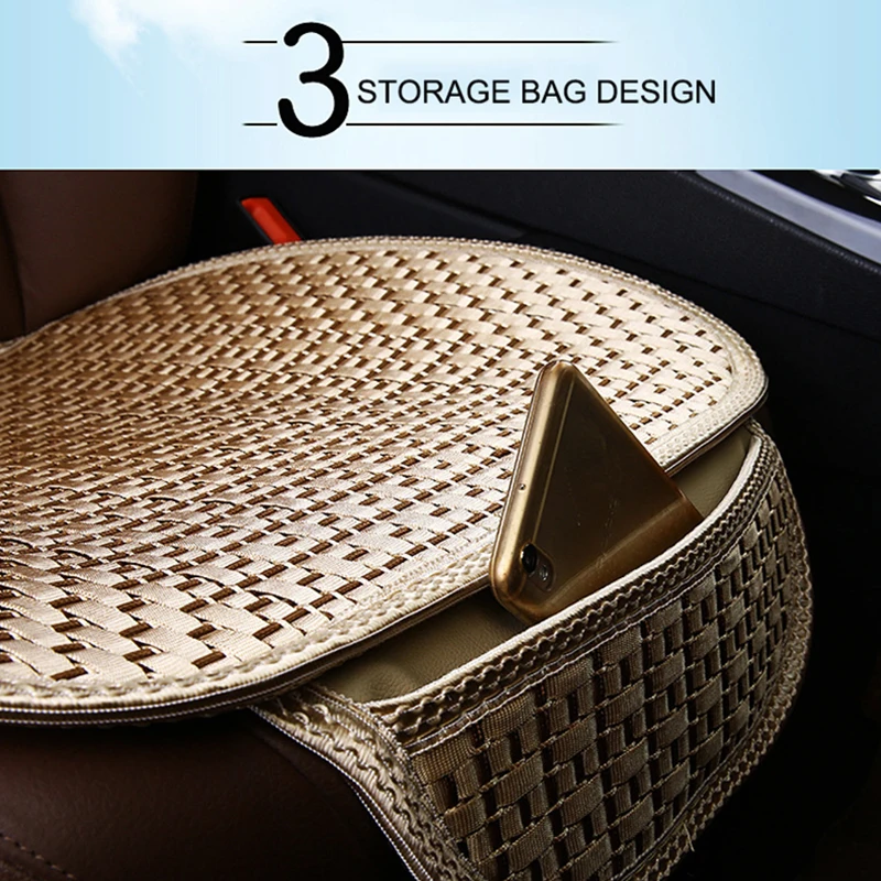 Чехол для автомобильного сиденья из вискозы трех предметов дышащий прохладный