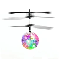 colorful light suspension induction transparent flying ball usb charging novelty flying toys