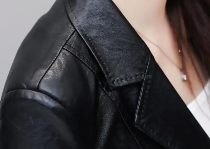 Кожаный костюм размера плюс 3XL 4XL, женская кожаная куртка, модная женская кожаная куртка, верхняя одежда, пальто, женская куртка, блейзер