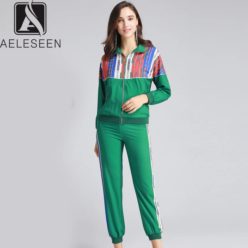 AELESEEN 2019 Новое поступление повседневный комплект двойка женский элегантный