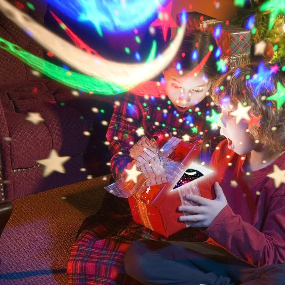 Звездный проектор лампа в виде Луны ночник светодиодный светильник luna USB для