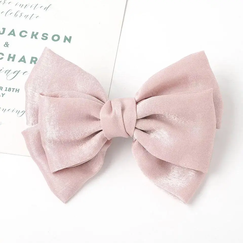 

INS New Bow hair clip 5 color Girl Velvet bow hair pins Fashion Korean college style hairpin spring clip hair accessories Wholes