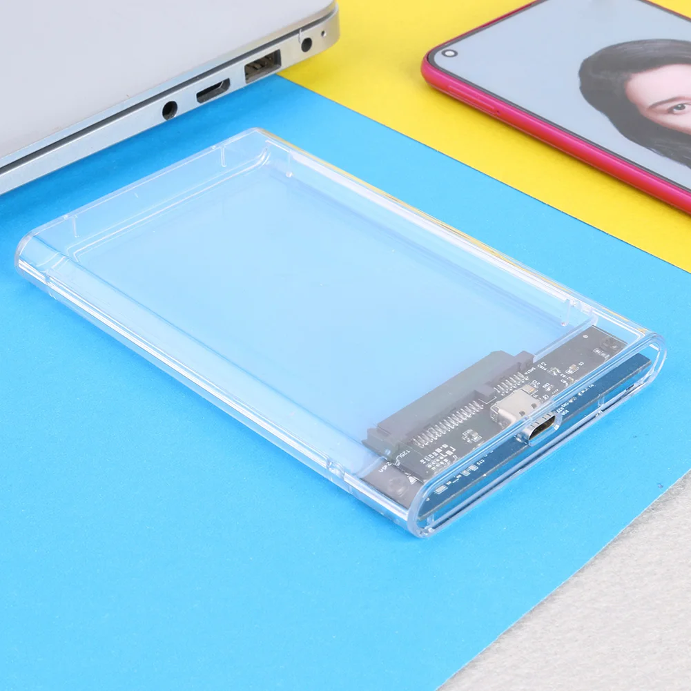 VKTECH Transparent 2.5'' HDD Case USB 3.1 Type-C to SATA Adapter External Hard Drive Enclosure Mobile Box SSD Hardisk | Компьютеры