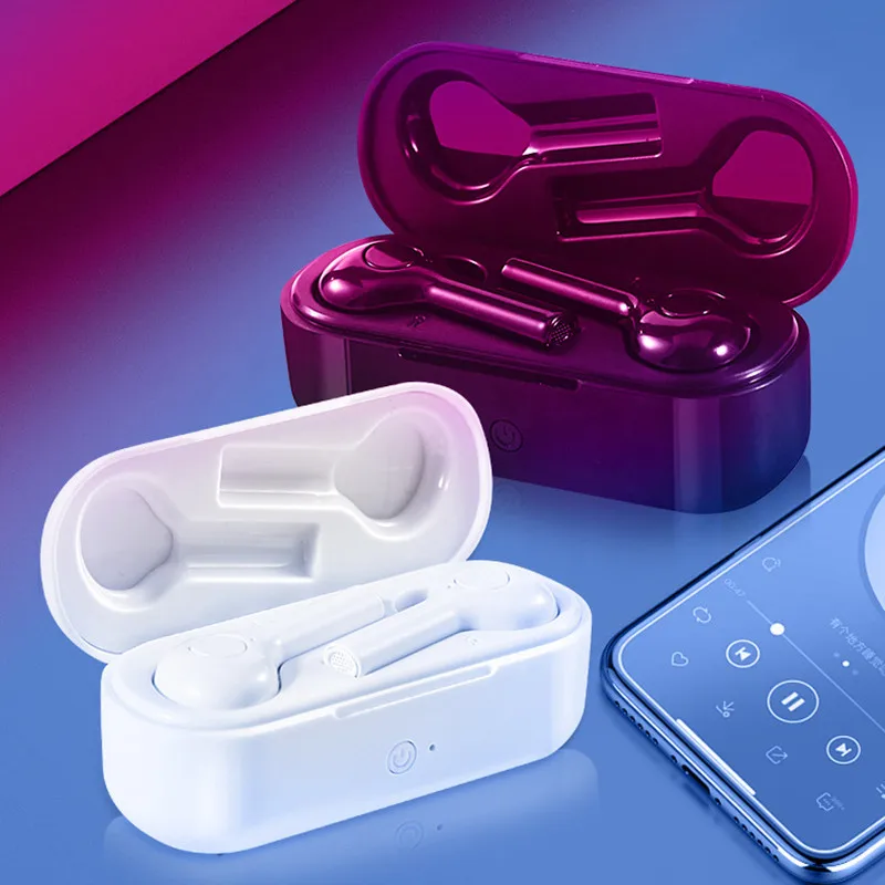 Черные TW08 беспроводные Bluetooth наушники с двойным микрофоном гарнитура