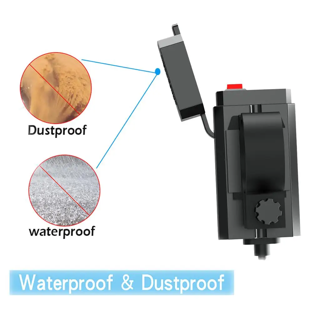 Водонепроницаемое мотоциклетное Зарядное устройство USB 3 1 а/5 В с вольтметром и