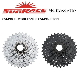 Кассета велосипеда Sunrace, 9 скоростей, кассета MTB CSM98 CSM980 CSM90 CSM96 11-3211-3411-3611-40T CSR91 12-2511-28T для дорожного велосипеда