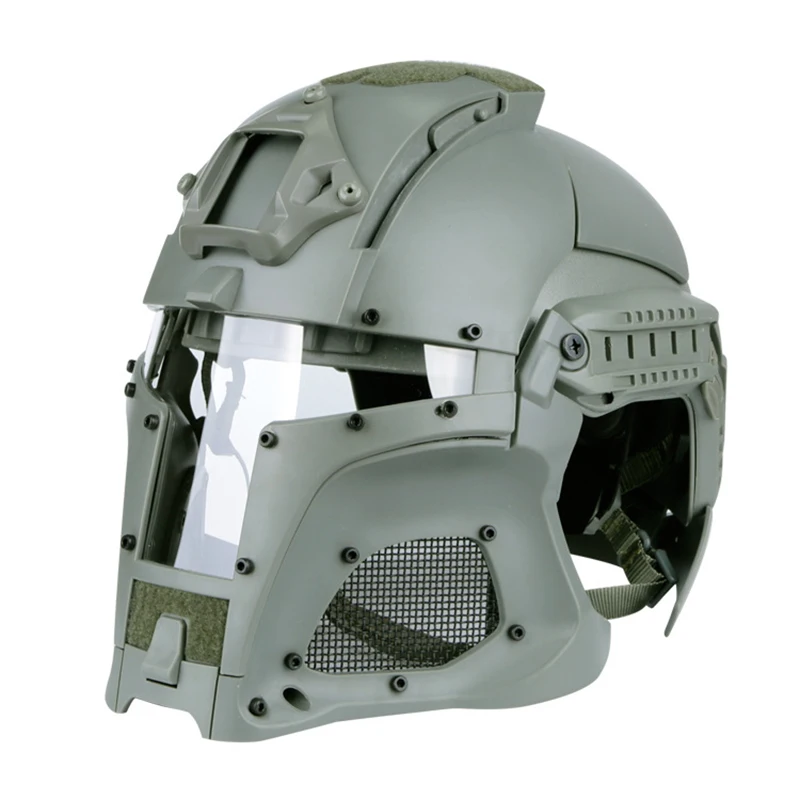 Verkauf Taktische Armee Kampf Helm Airsoft Paintball Voll-abgedeckt Medieval Eisen Krieger Helm Männer Schießen Jagd Militär Helme