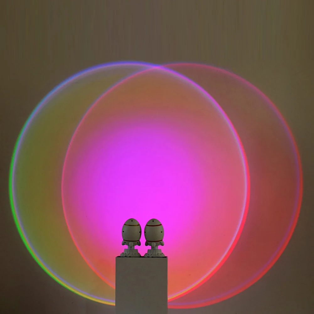 

Romantic Warm Home Bedroom Decoration Nightlight Rotating Rocket Sunset Light Night Light Decoration Table Sensor Room