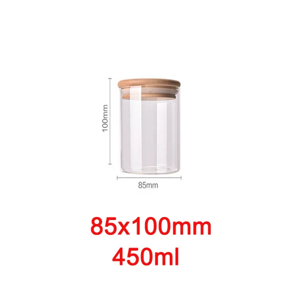 85x100mm Стеклянная бутылка для хранения пищевых продуктов канистра для кухонных контейнеров банка с крышкой коробки специй Чай вакуумные крышки сахара миска-контейнер - Цвет: 85x100mm