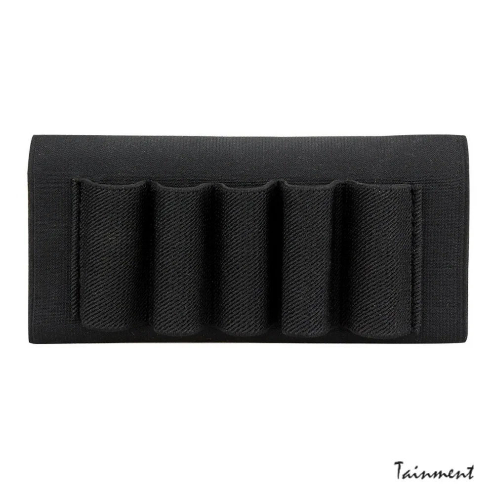 12 Gauge Ammo Case Pouch Holder Hunting Bags Thickening Prevent Slipping Elastic Buttstock Holsters Gun Accessories Nylon Parts | Спорт и