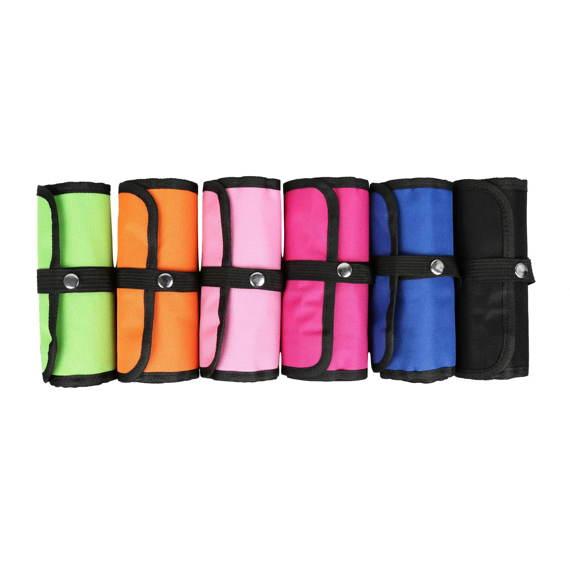 Милый однотонный чехол для карандашей с 36 отверстиями в рулоне школьный пряжкой