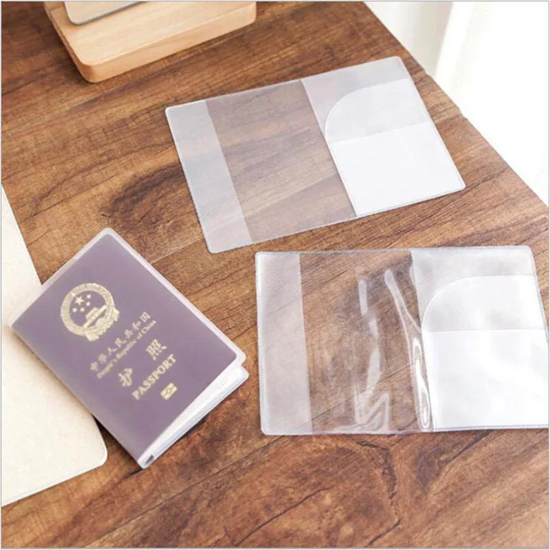 ПВХ путешествия Водонепроницаемый грязь с отделением для паспорта чехол-кошелек