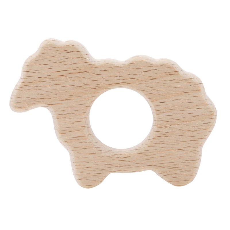 

Cute Hot Sale Baby Teething Toy Baby Teether Beech Wooden Teething Accessories Kids Teething Pendant Nursing Holder Good Gift