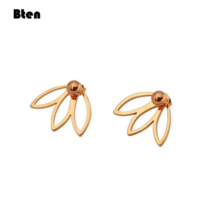 Bten 2021 серьги-гвоздики с жемчугом лотоса в цветочек для женщин модные ювелирные