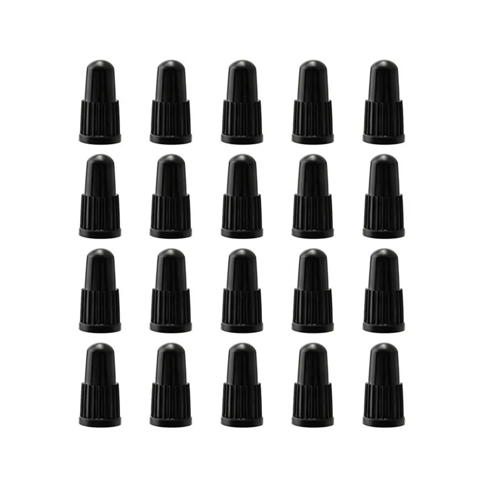 

20 PCS Bicycle Tire Valve Cap Accessory Air Black Cap Cover FV(Presta For