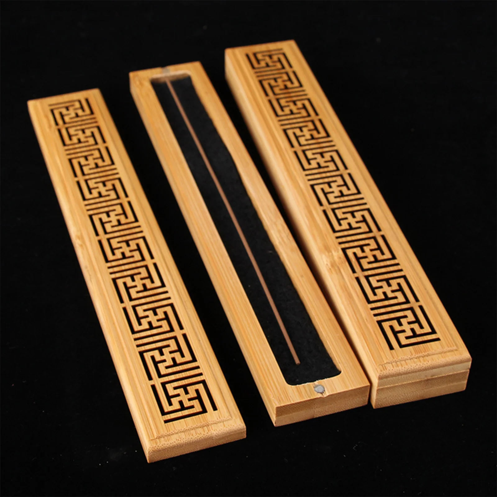 Бамбуковая коробка для благовоний с полыми линиями домашняя креативная